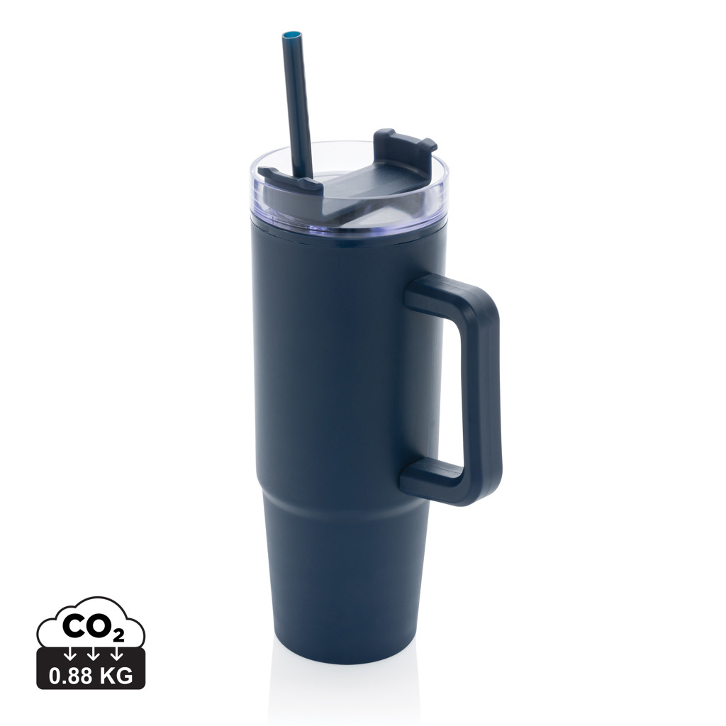 Mug 900ml personnalisable PP recyclé avec poignée Tana Bleu marine